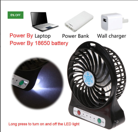 Portable Mini Multi-Functional USB Rechargeable Fan